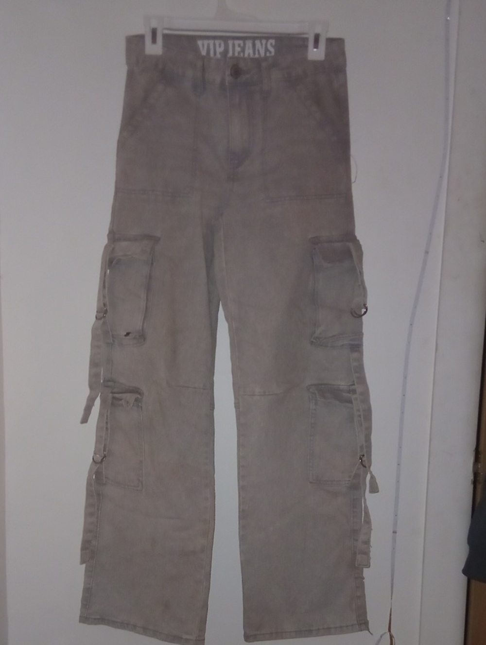 VIP Beige Utility Cargo Pants Women Size S/27